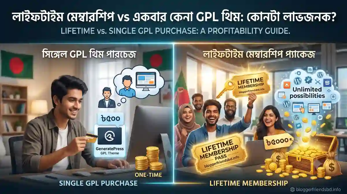 GPL থিম লাইফটাইম মেম্বারশিপ